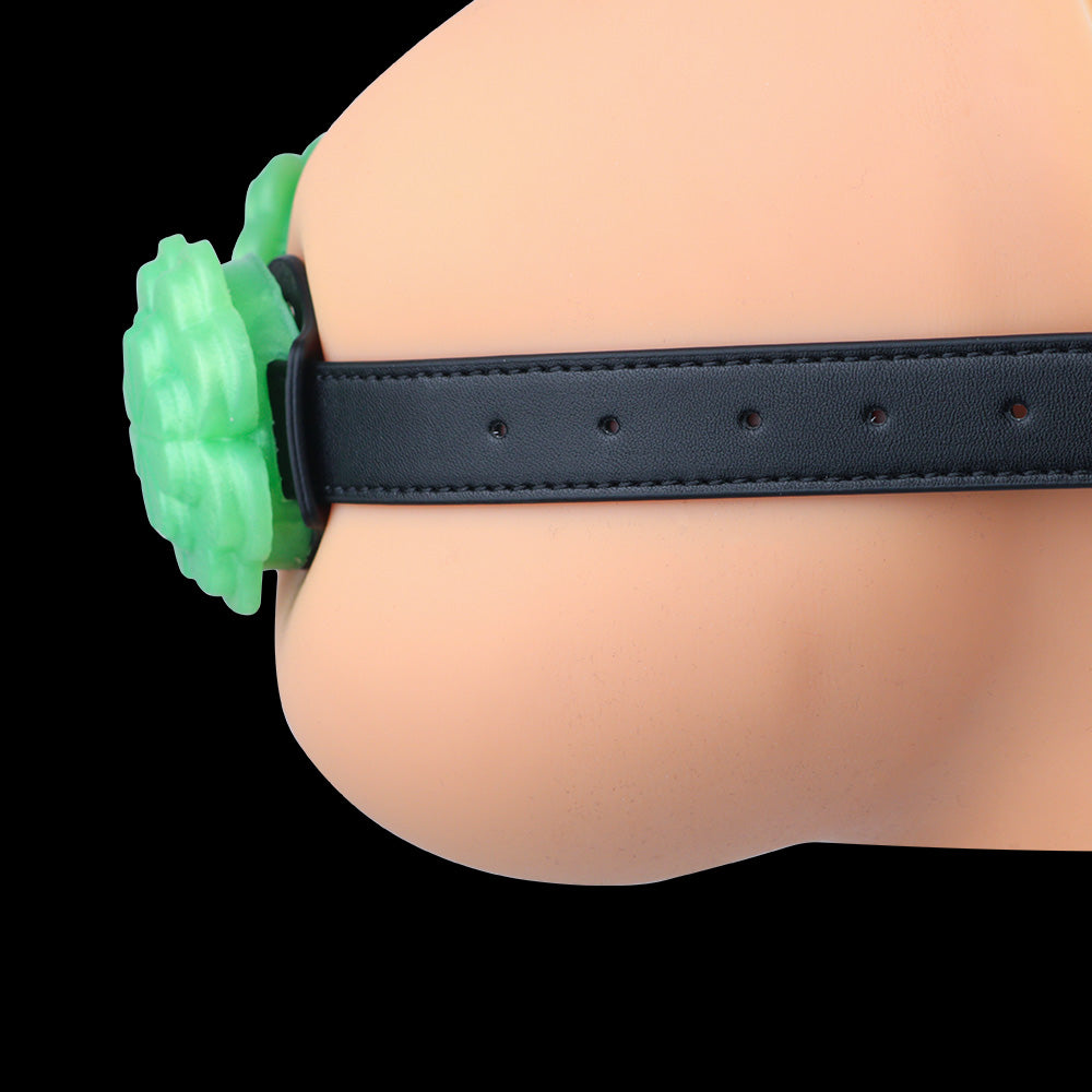 Lucky Clover Glow Chest Harness — Luminous BDSM Toys Bondage Strap with Spiked Silicone Blooms