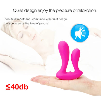 Remote Control Double Dildo Vibrator- Vibrating Butt Plug Panty Sex Toys