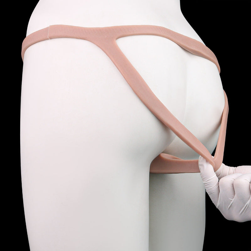 Ultra-Realistic Liquid Silicone Pussy Panties with Catheter – Discrete Peeable Crossdresser Gaff Thong