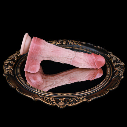 Lifelike Veined Realistic Dildo with Sculpted Balls & Wireless Remote for Hands-Free Shower & Harness Play