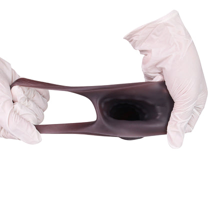 Midnight Onyx Cock Sleeve: Matte Black Girth Enhancer with Built-In Constriction Ring
