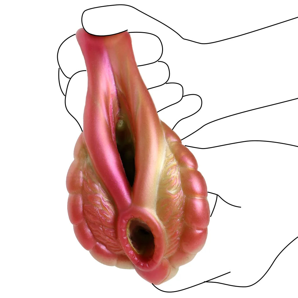 Monster Vagina Pocket Pussy Masturbation Cup - Silicone Exotic Penis Trainer Male Sex Toy