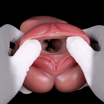 Realistic Platinum Silicone Pocket Pussy – Hand-Finished Wet Squirt Stroker for Solo Play & Edging