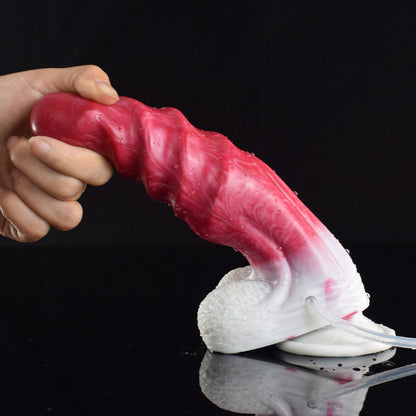 Ejakulierender Monsterdildo-Buttplug – Großes, spiralförmiges Sexspielzeug für die vaginale Prostatamassage für Frauen