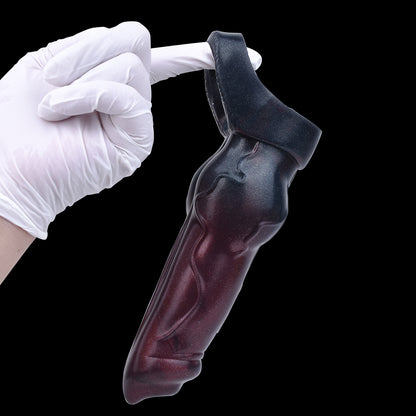 Dogdildo Cock Sheath Penis Sleeve Extender - Fantasy Knotted Pegging Sex Toys for Men