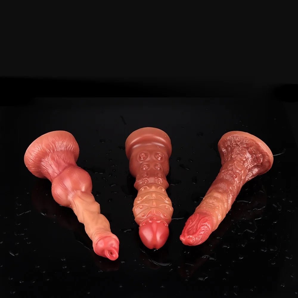 Monster Dildo Butt Plug - Fantasy Animal Silicone Anal Dildo Vaginal Sex Toys