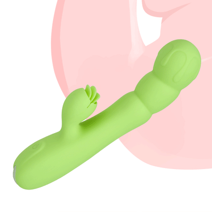 Tongue Clit Clamp Vibrating Dildo - G Spot Clitoral Stimulation Women Sex Toy