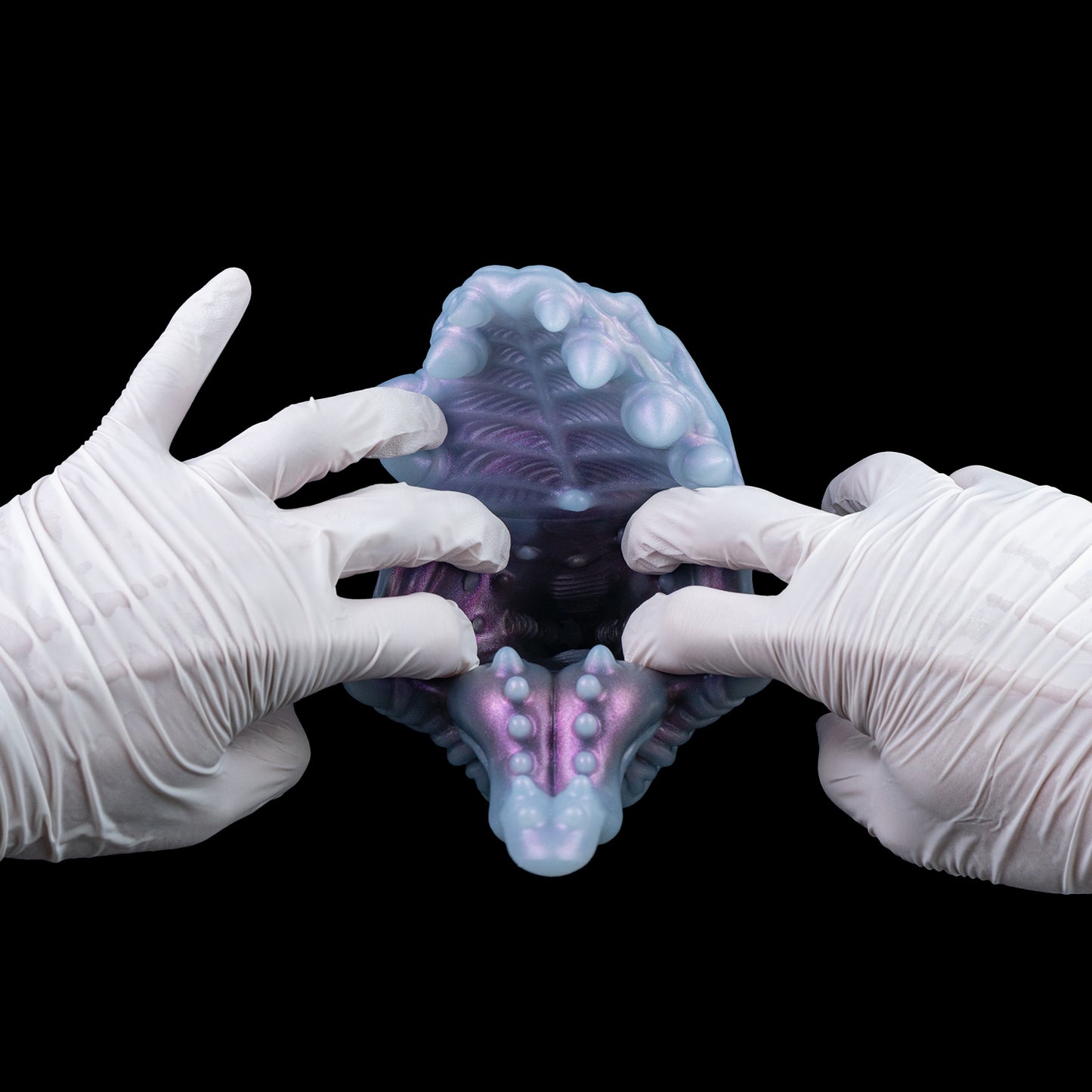 Void Predator Pocket Pussy — Dual-Tone Beast Jaw Silicone Masturbator with Spiked Exterior & Beaded Tongue Canal