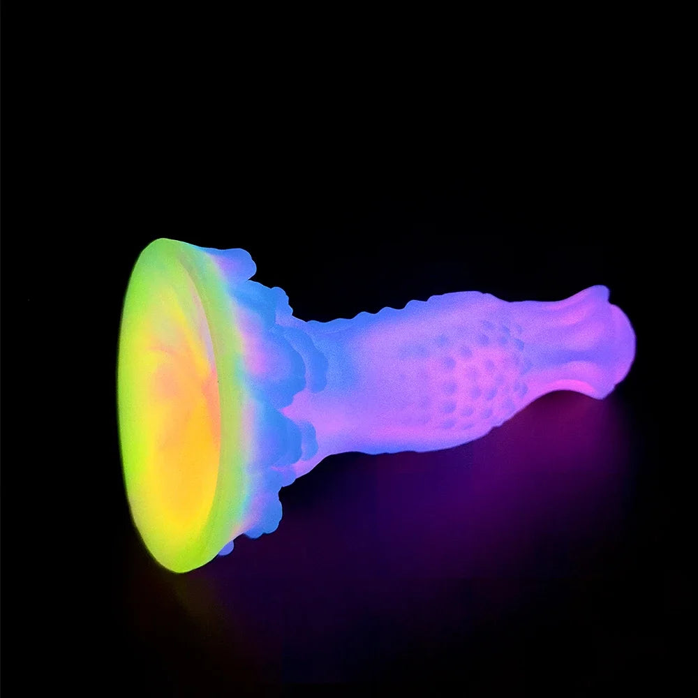 Leuchtender Monsterdildo – exotischer Hundedildo, geknoteter Buttplug, männliches weibliches Sexspielzeug