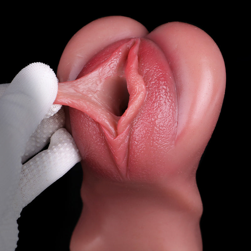 Realistic Platinum Silicone Pocket Pussy – Hand-Finished Wet Squirt Stroker for Solo Play & Edging