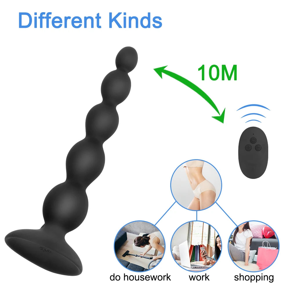 Perles anales télécommandées - Masseur de prostate vibrant avec plug anal