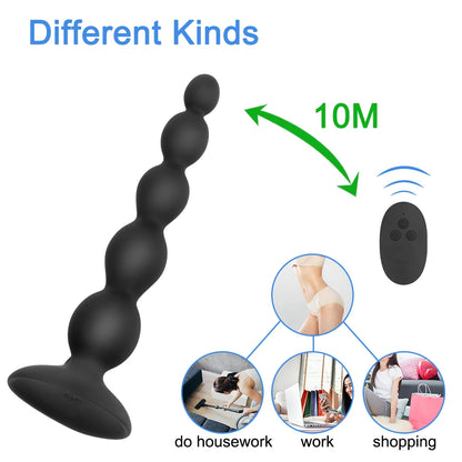 Perles anales télécommandées - Masseur de prostate vibrant avec plug anal