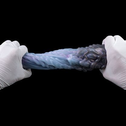 Alien Abyss Pocket Pussy — Iridescent Blue-Purple Fantasy Silicone Masturbator with Textured Creature Canal
