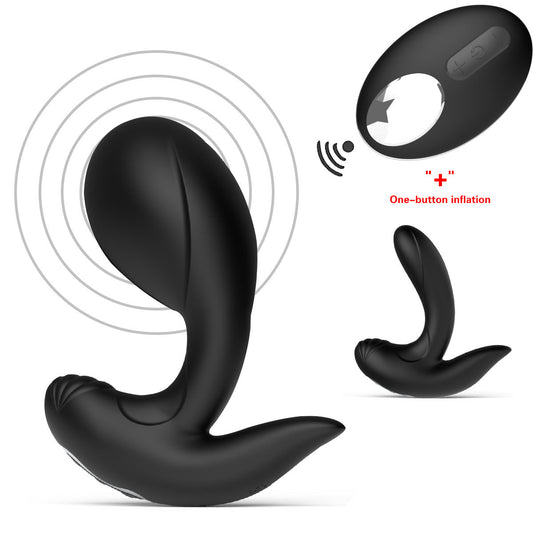 Remote Control Inflatable Anal Plug - Vibrating Dildo Butt Plug Prostate Massager