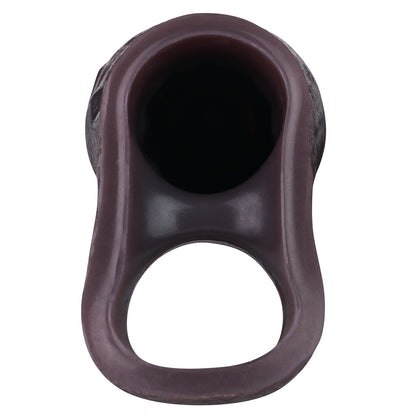 Manchon réaliste Obsidian Surge : gaine en silicone améliorant la circonférence avec double boucle d'ancrage