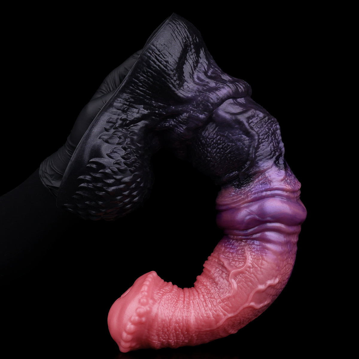 Flare Silhouette Dual-Layer Platinum Silicone Horse Dildo with Hands-Free Vacuum Base for Deep Internal Play