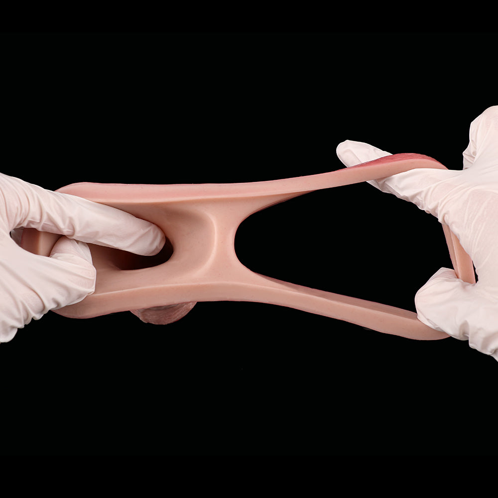Big Girthy Realistic Cock Sleeve Sheath - Hollow Penis Sheath Extender Sex Toys for Men