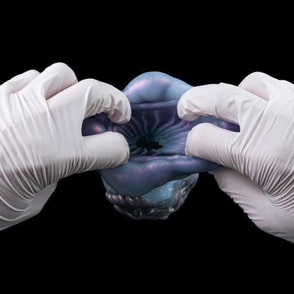 Alien Abyss Pocket Pussy — Iridescent Blue-Purple Fantasy Silicone Masturbator with Textured Creature Canal