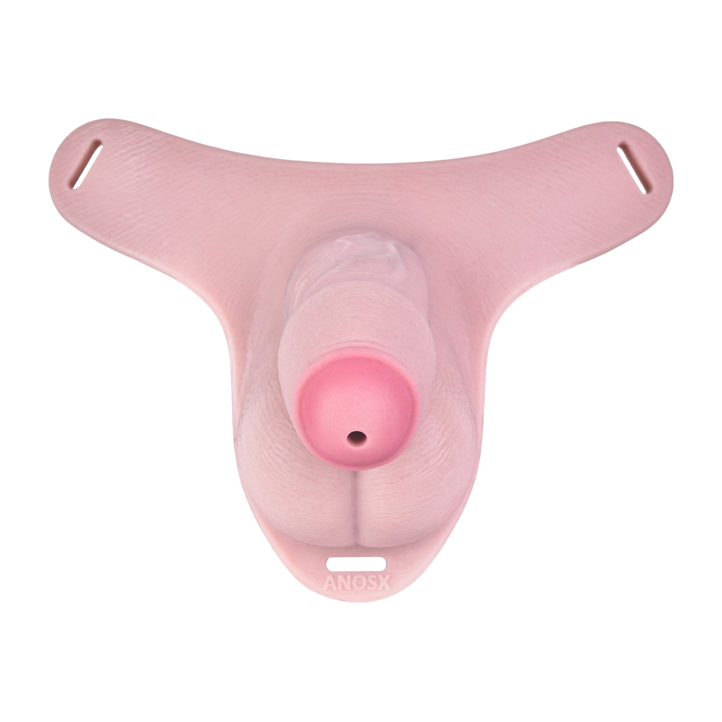 Realistic Silicone Chastity Pants with Urethral Opening — Platinum Silicone Male Chastity Cage for Long-Term BDSM Bondage Wear