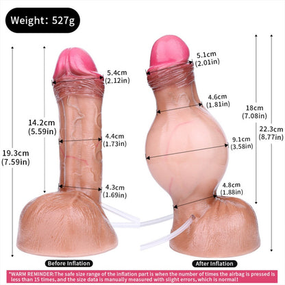 Inflatable Fake Cum Dildo – Designed Exclusively Sex Toys for Women Deep Vaginal Pleasure
