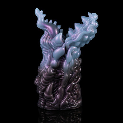 Void Predator Pocket Pussy — Dual-Tone Beast Jaw Silicone Masturbator with Spiked Exterior & Beaded Tongue Canal
