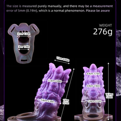 Fantasy Octopus Penis Sleeve Extender – Purple Silicone Cock Sleeve with Biologic Texture for Intense Male Pleasure