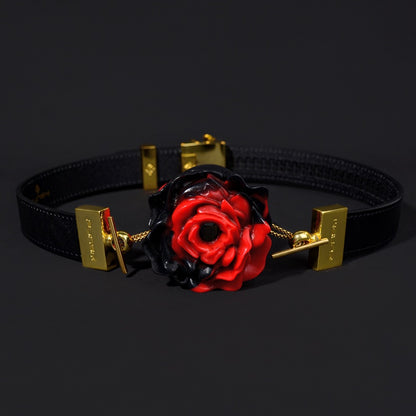 Kit de bondage en silicone avec boule fantaisie florale - Parfait pour les jeux de quiz BDSM avec gode ceinture pour femmes