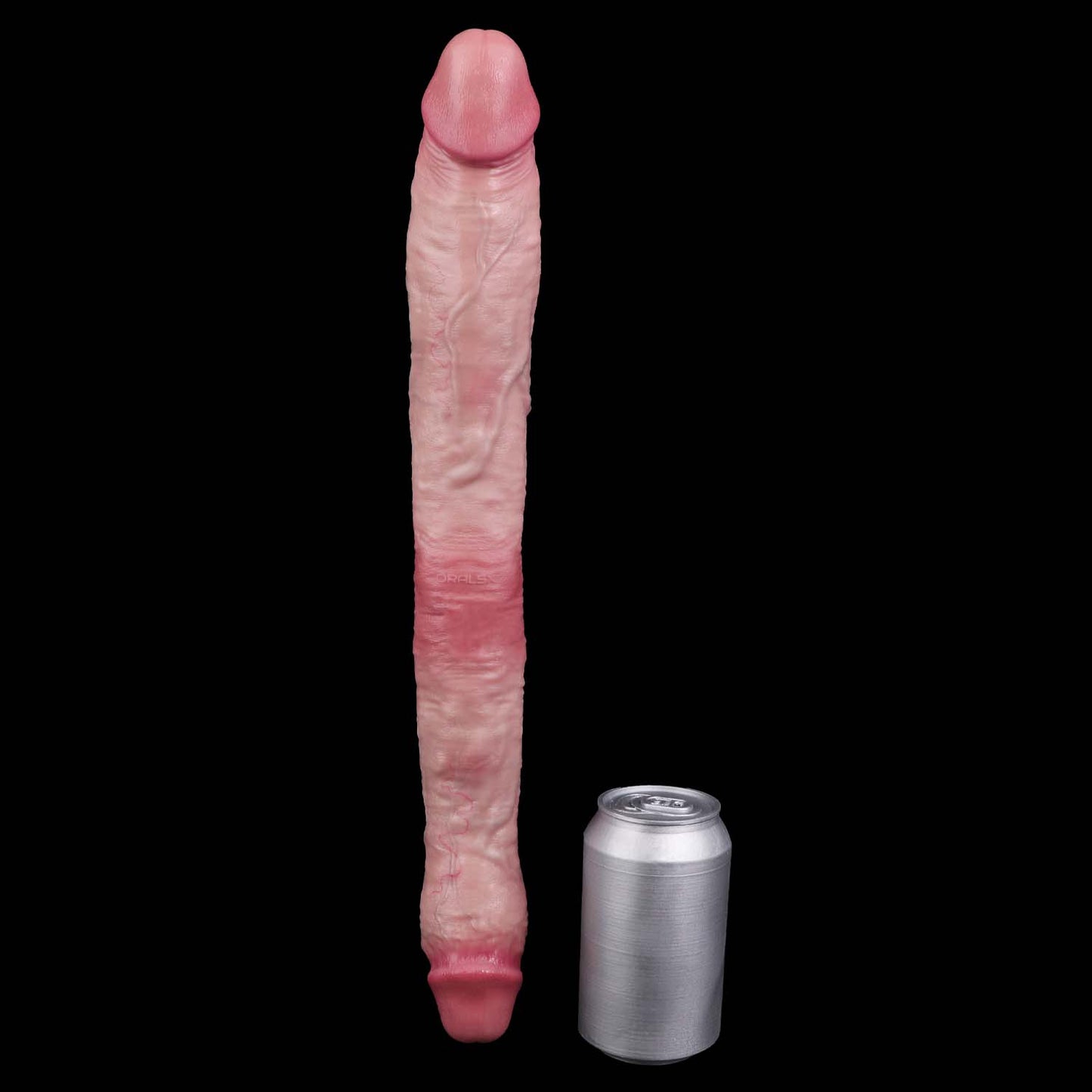 Extra-Long Double-Ended Dildo for Two — Platinum Silicone Dual-Head Dildo with Gradient Finish, Veined Shaft & Shared Pleasure Design