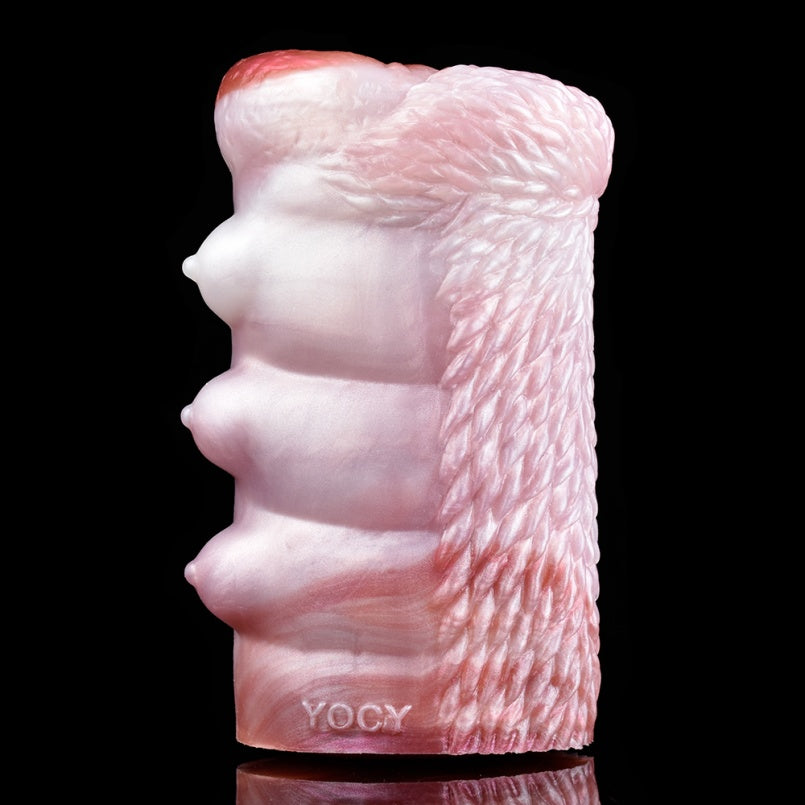 Fantasy Puppy-inspirierte Pocket Pussy – Zweikanal-Silikon-Masturbator-Penismassagegerät