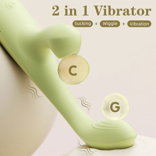 Vibromasseur anal vibrant à succion de clitoris de lapin - Stimulation vaginale du clitoris vaginal avec doigt sexuel oral