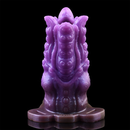 Fantasy Octopus Penis Sleeve Extender – Purple Silicone Cock Sleeve with Biologic Texture for Intense Male Pleasure