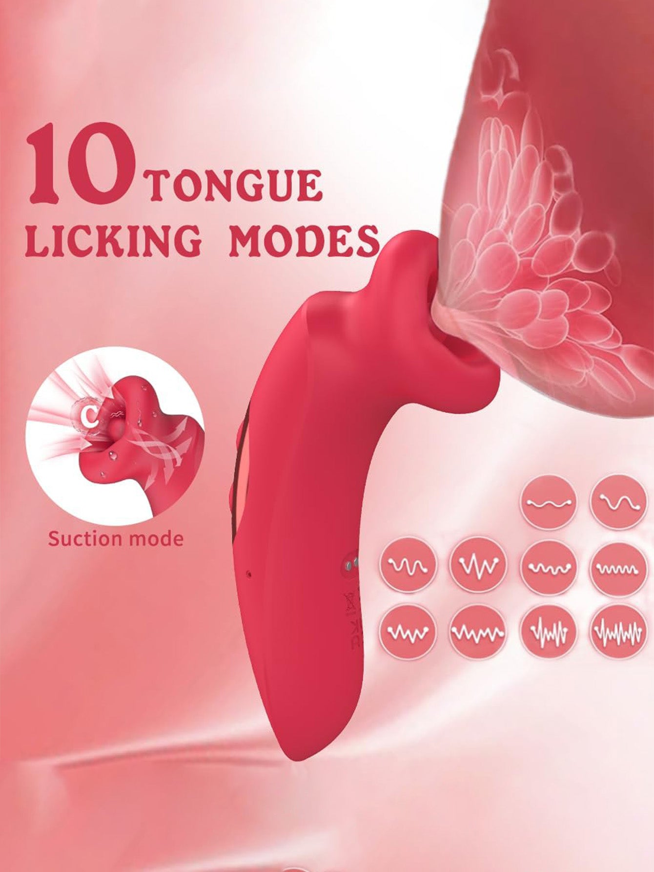 Mund-Oral-Klitoris-Stimulator - Zungenlecken, Saugen, Nippel, Klitoris-Vibrator, Rosenspielzeug