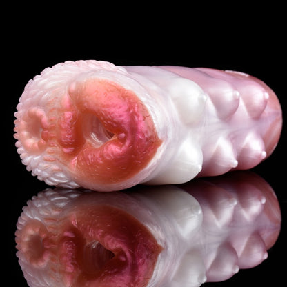 Fantasy Puppy-inspirierte Pocket Pussy – Zweikanal-Silikon-Masturbator-Penismassagegerät