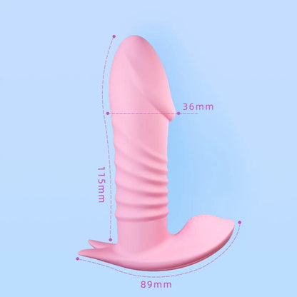 Domlust Thrusting Dildo Remote Control Panty Vibrator- 2cm Extension Distance for Extreme Sexual Enjoyment