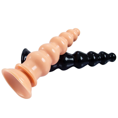 Godes en silicone à perles anales géantes - Plug anal énorme et doux avec grande ventouse