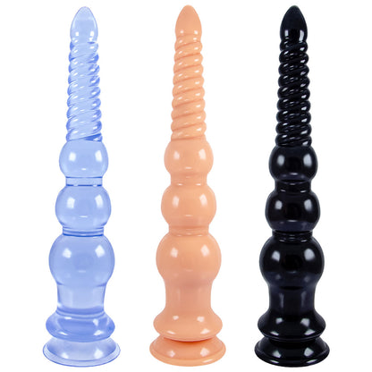 Plug anal gode de 12 pouces de Long-godes en Silicone souple poussant le pénis avec une ventouse puissante