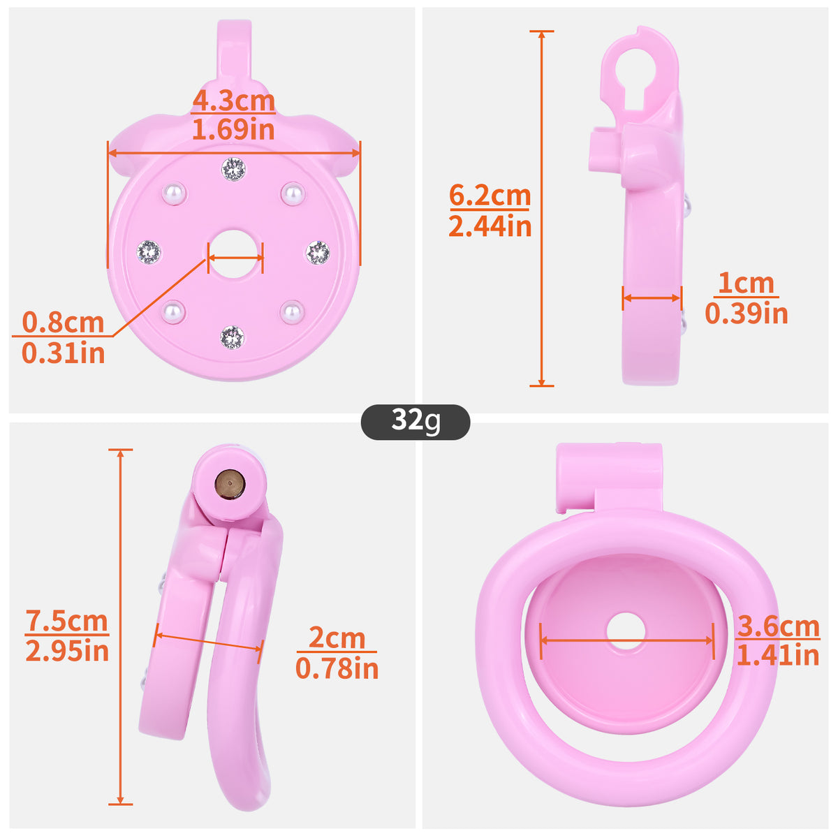 Luxury BDSM Toys Pink & White Lock Design – Elegant Restraint Accessory for Couples, Roleplay & Intimate Exploration