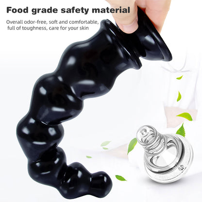 Godes en silicone à perles anales géantes - Plug anal énorme et doux avec grande ventouse