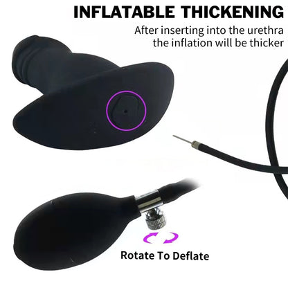 Ball Gag BDSM Toys - Inflatable Butt Plug Leather Buckle Oral Sex Toys
