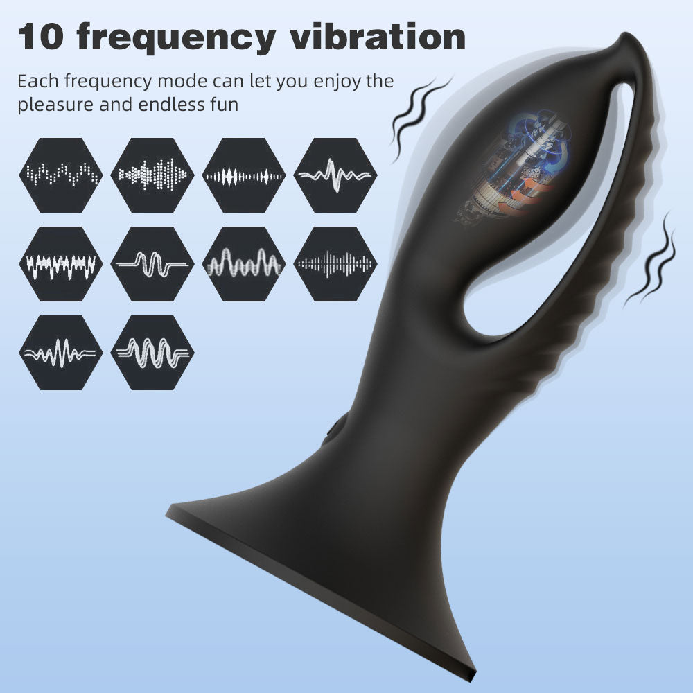 Hollow Motor Egg Anal Plug - Suction Cup Hands-Free Pleausre- Domlust