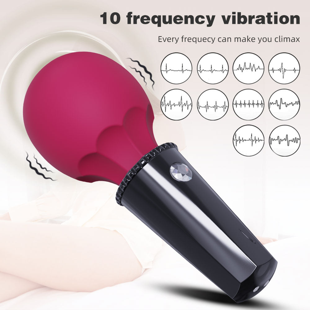 Mini AV Wand Vibrator - Domlust Portable Female Sex Toys Christmas Gifts