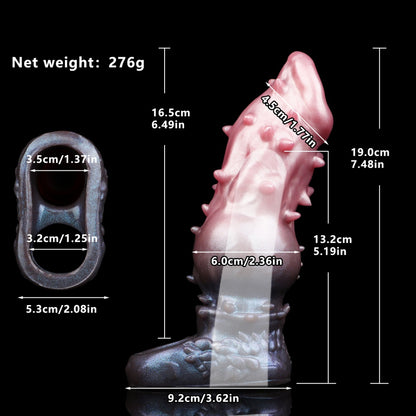 Localized Expansion Fantasy Monster Cock Sleeve - Textured Silicone Penis Extender for Enhanced Girth and Size