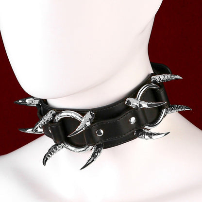 Collier en cuir noir Fantasy Strapon – Ensemble de retenue pour entraînement BDSM féminin