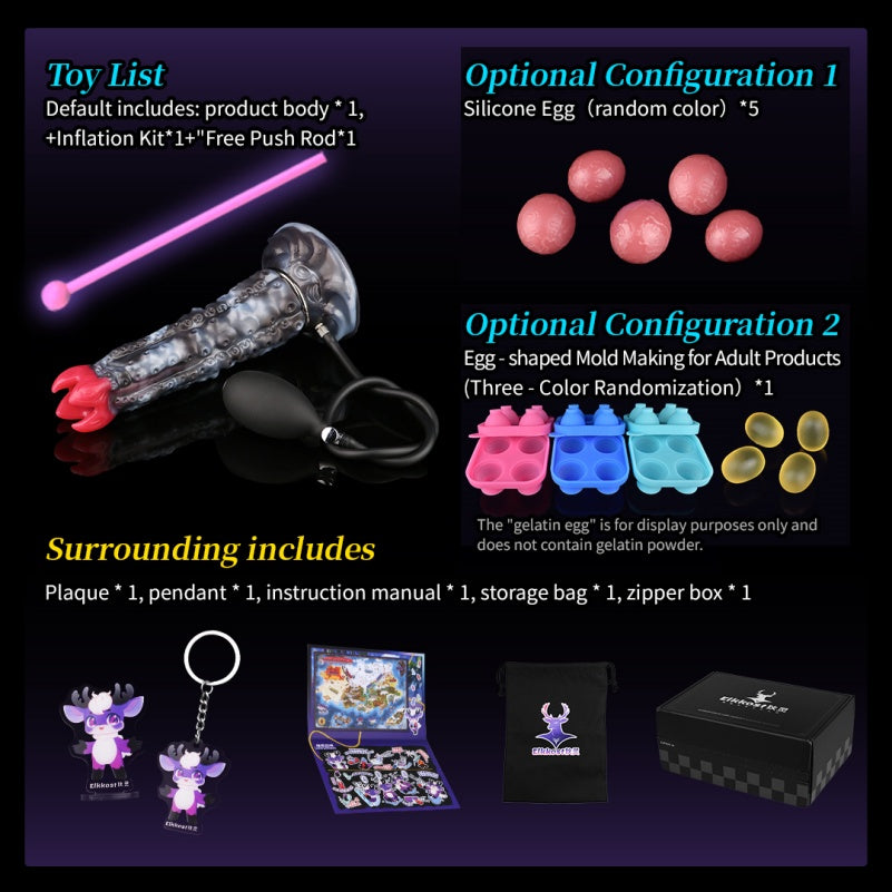 Monster Tentacle Fantasy Silicone Ovipositor - Stimulating Female Vaginal Expansion Toy