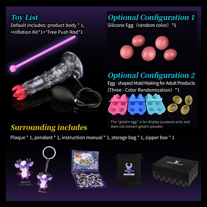 Monster Tentacle Fantasy Silicone Ovipositor - Stimulating Female Vaginal Expansion Toy