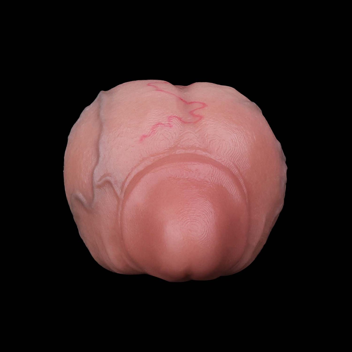Realistic Silicone Anal Egg Plug with Steel Chain & Leather Strap – Multi-Use Butt Plug for Controlled Depth Play