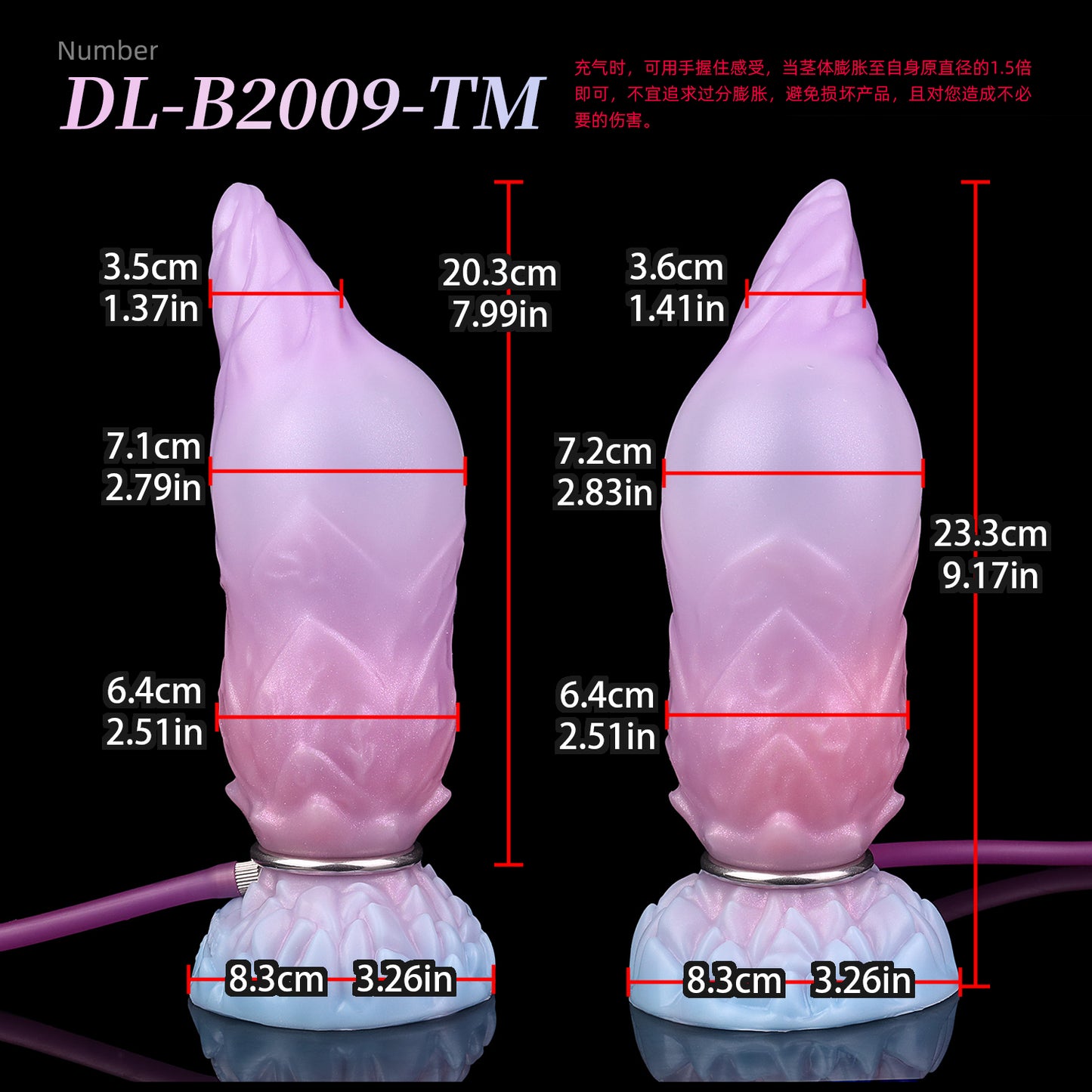 Inflatable Fantasy Dildos Women Masturbator - Dragondildo Pink Anal Sex Toys