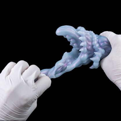 Abyss Mouth Pocket Pussy — Alien Creature Silicone Stroker with Bubble-Lipped Jaw, Beaded Tongue & Spiral Spiked Body