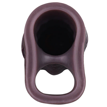 Midnight Onyx Cock Sleeve: Matte Black Girth Enhancer with Built-In Constriction Ring