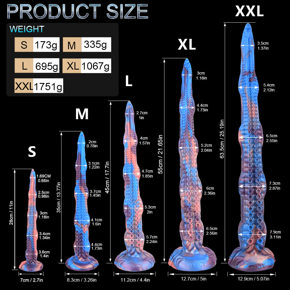 Fantasy Long Tentacle Dildo Anal Butt Plug - Realism Octopus Suction Cup Monsterdildo Sex Toy